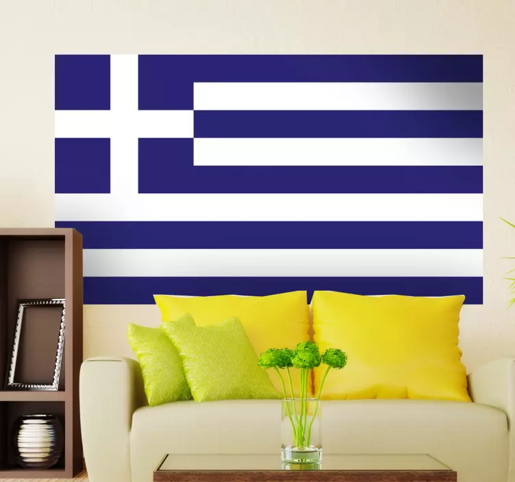 Autocollant mural drapeau Grèce - TenStickers