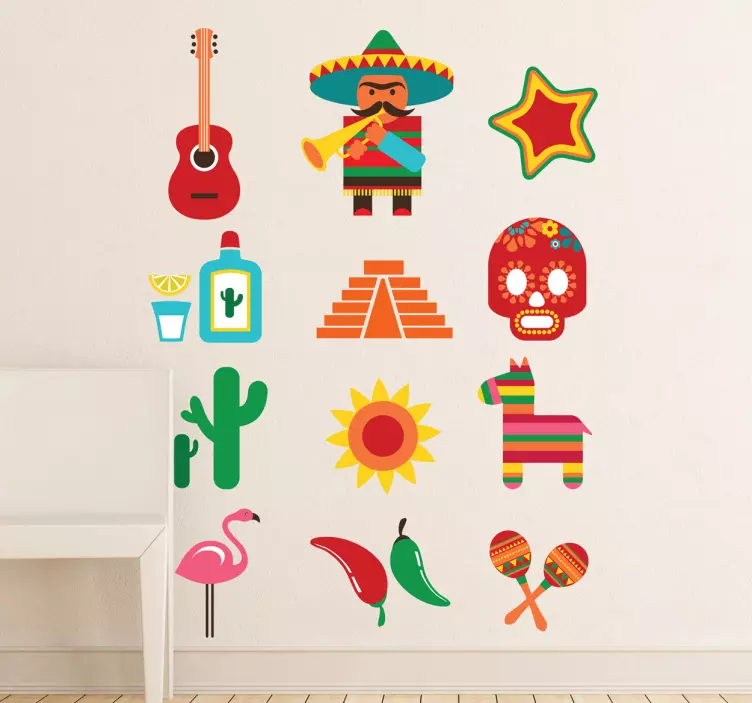 Autocollant mural inspiration du Mexique - TenStickers
