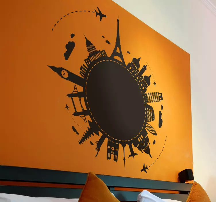 Autocollant mural monuments mondiaux - TenStickers