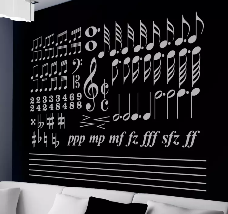 Autocollant mural solfège - TenStickers