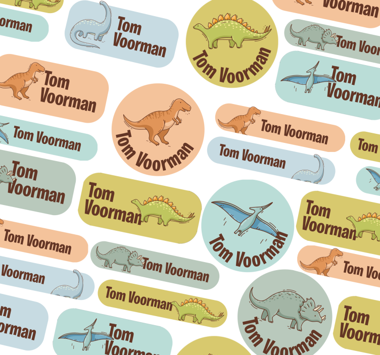 Sticker personnalisé conceptions d'écoles de dinosaures - TenStickers