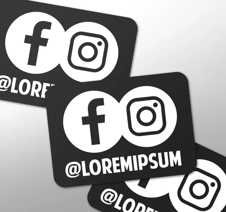 Sticker Personnalisé Pack facebook et instagram - TenStickers