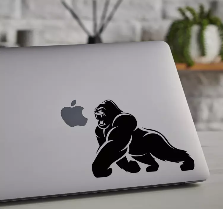 Laptop sticker MacBook gorille - TenStickers