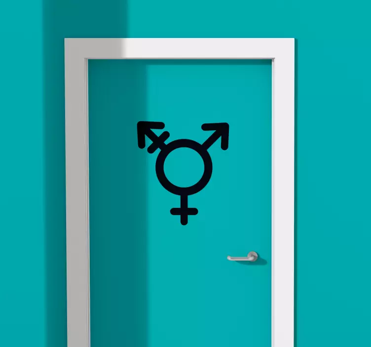 Autocollant toilettes icône inclusif - TenStickers