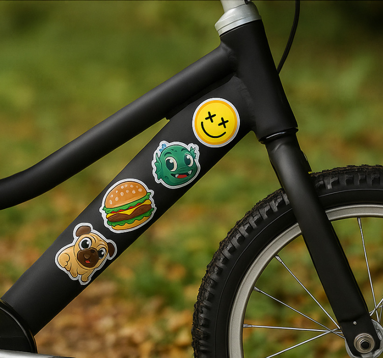 Autocollant vélo collection de personnages de dessins animés - TenStickers