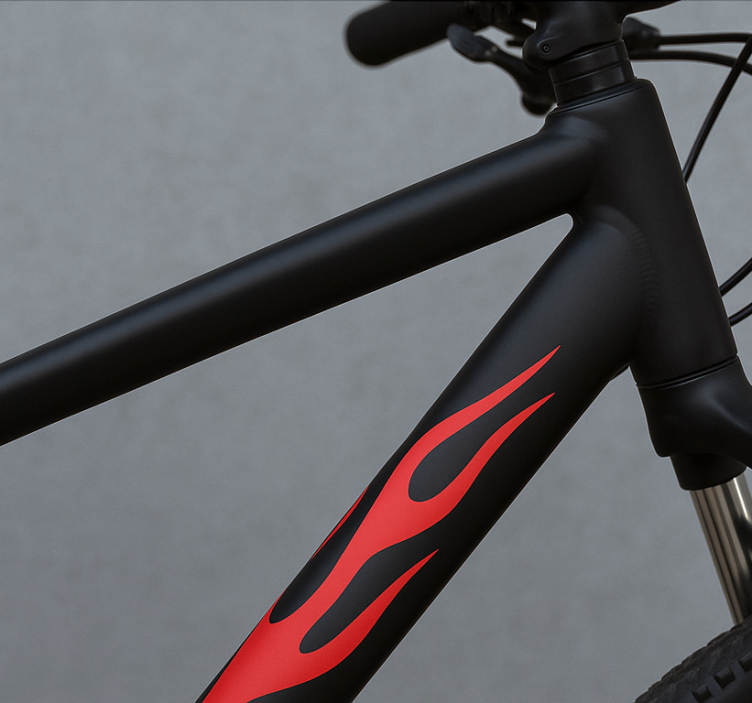 Autocollant vélo ensemble de flammes rouges - TenStickers