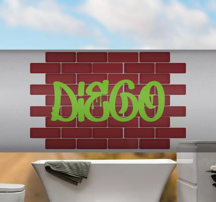 Autocollant vélo graffiti de nom personnalisé - TenStickers