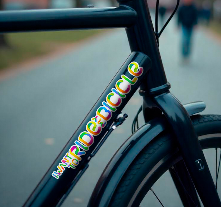 Autocollant vélo je veux faire du vélo - TenStickers