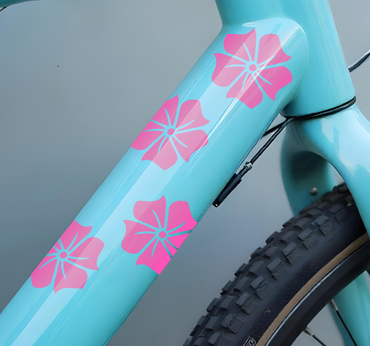 Autocollant vélo pack de fleurs hawaïennes - TenStickers