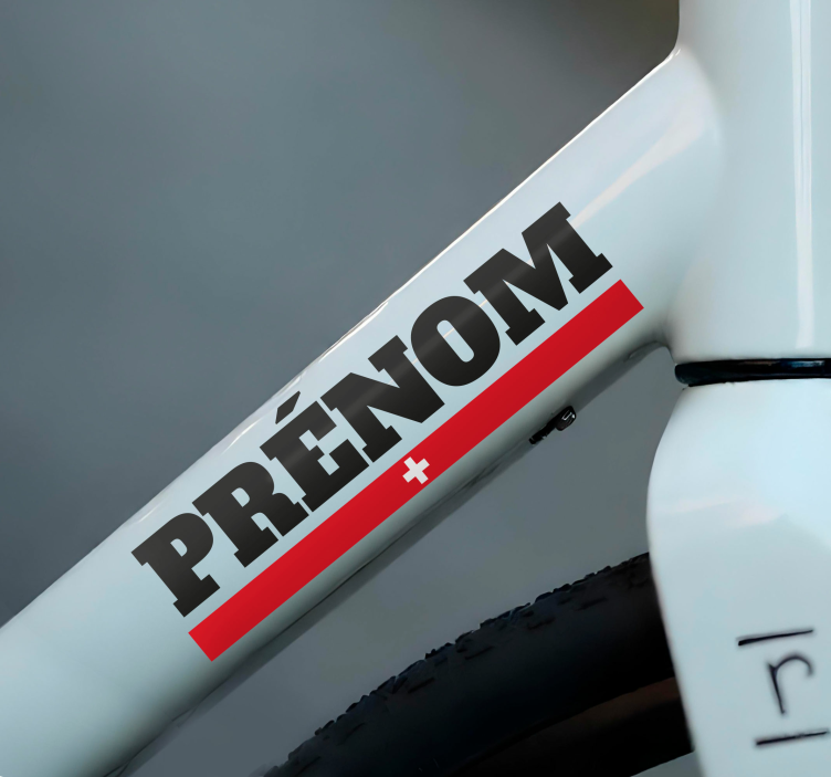 Autocollant vélo personnalisé avec drapeau - TenStickers