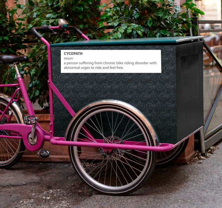 Autocollant vélo un cyclopathe incite à rouler - TenStickers