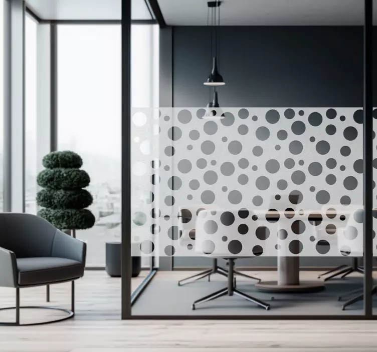 Sticker vitre ronds avec fond transparent - TenStickers