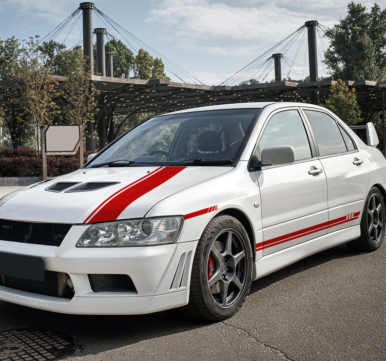 autocollant voiture ensemble de 5 pièces à rayures - TenStickers