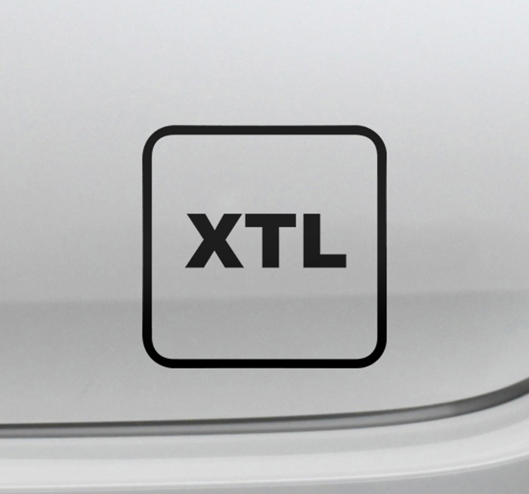 Autocollant voiture texte monochrome xtl - TenStickers