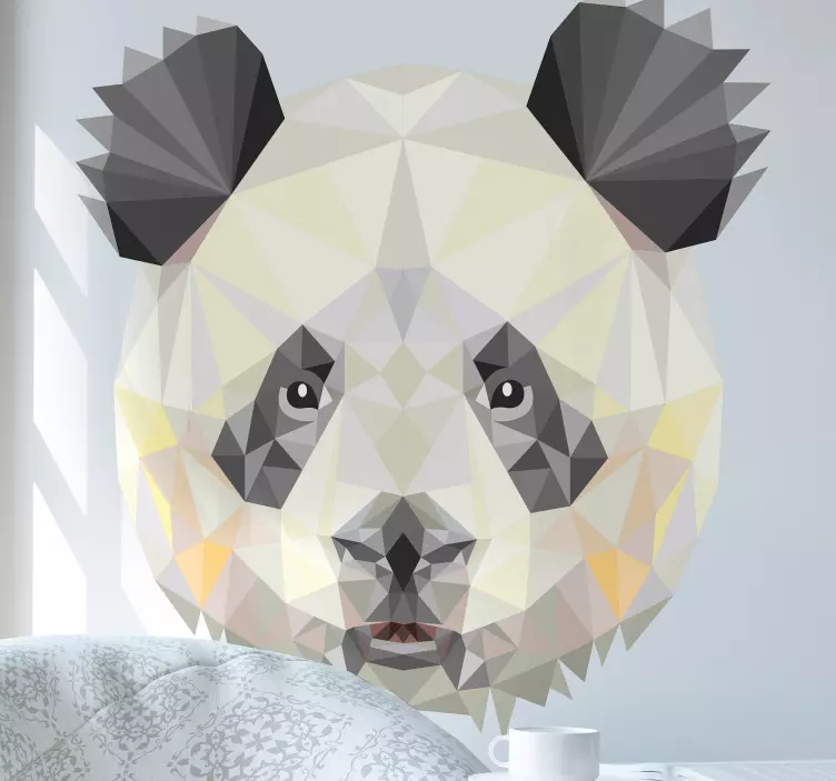 Sticker autres animaux visage de panda polygonal - TenStickers
