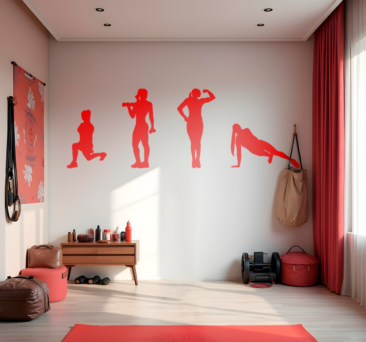Sticker autres sports fitness pour femmes fortes - TenStickers