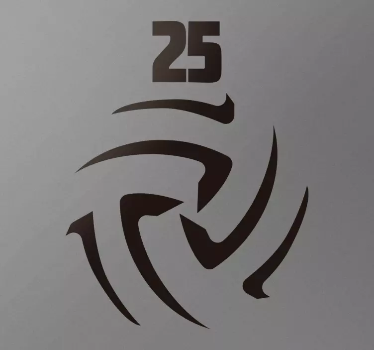 Sticker ballon de volley numéro - TenStickers