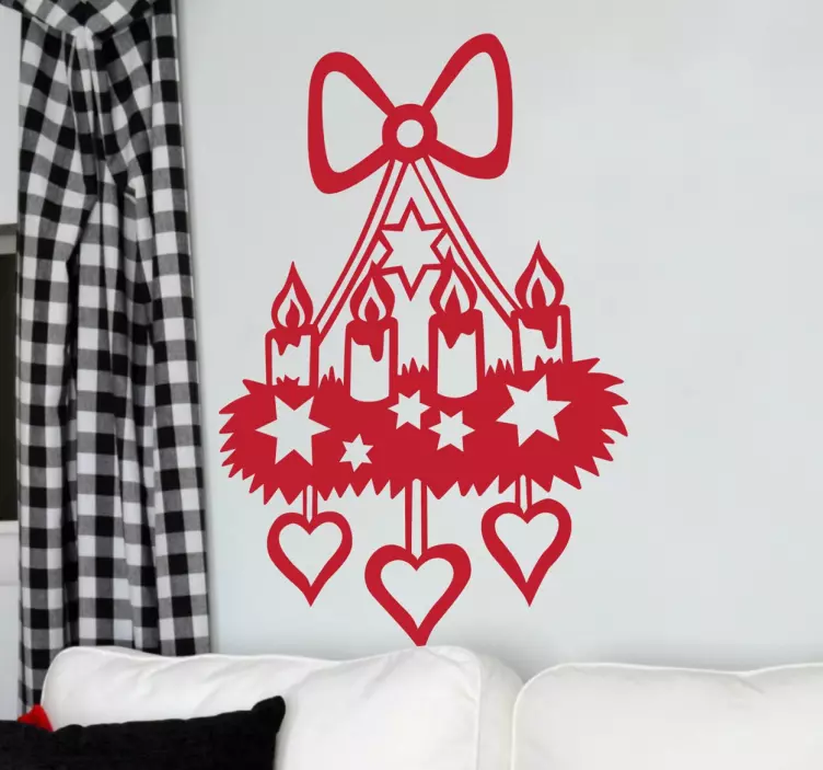 Sticker bougies Noël - TenStickers