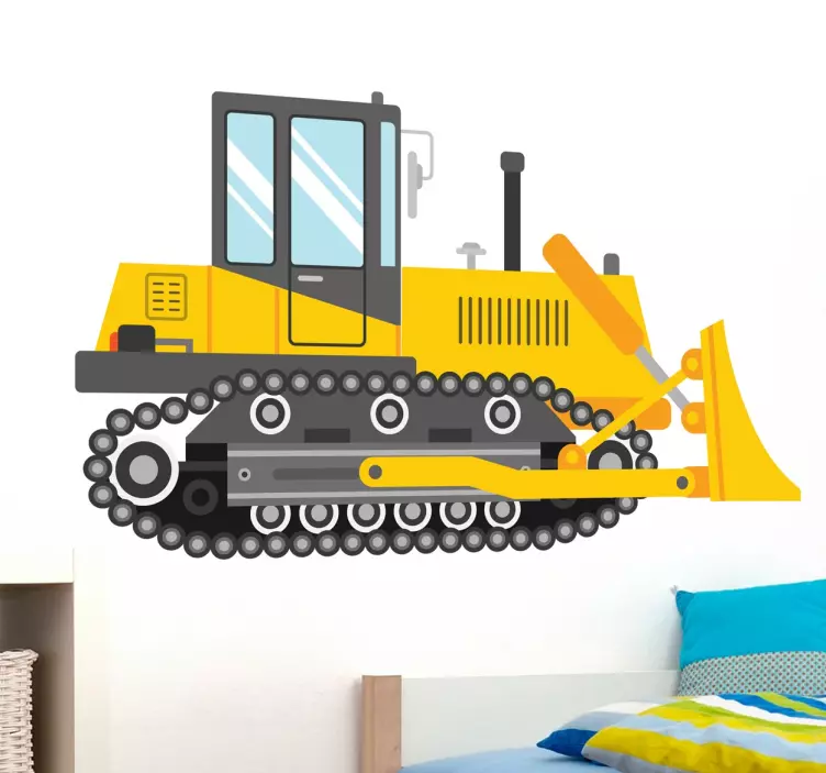 Sticker bulldozer - TenStickers