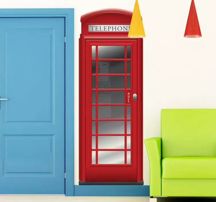 Autocollant Mural cabine Londres réaliste - TenStickers
