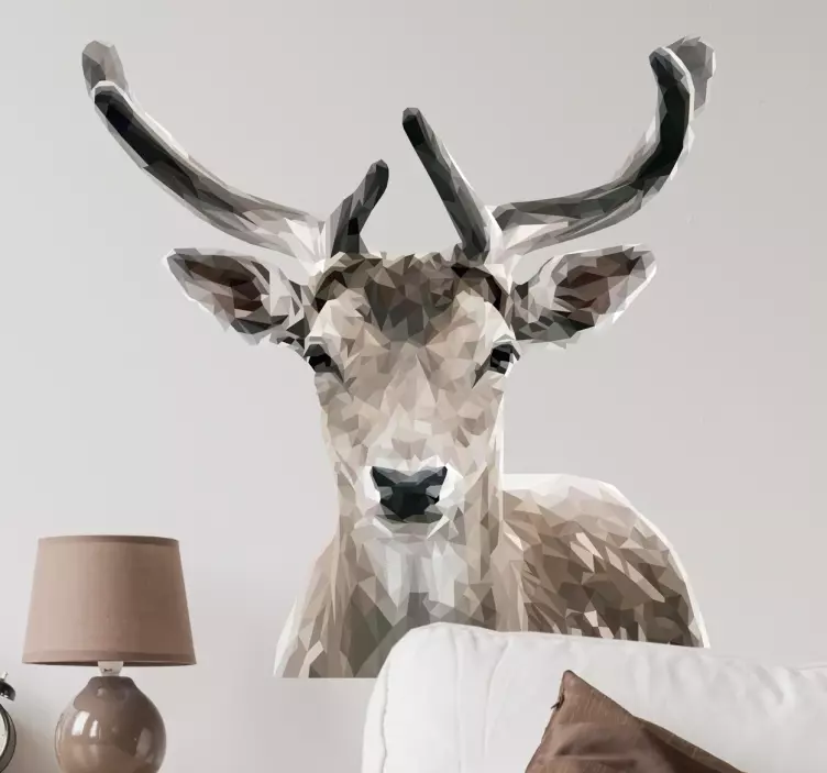Sticker cerf polygonal - TenStickers