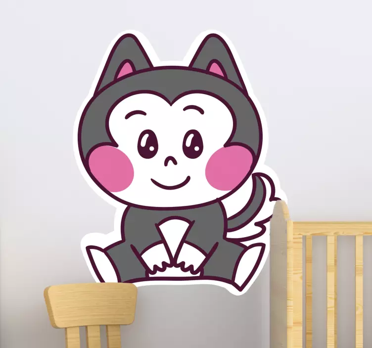 Sticker chambre enfant adorable figurine animale - TenStickers