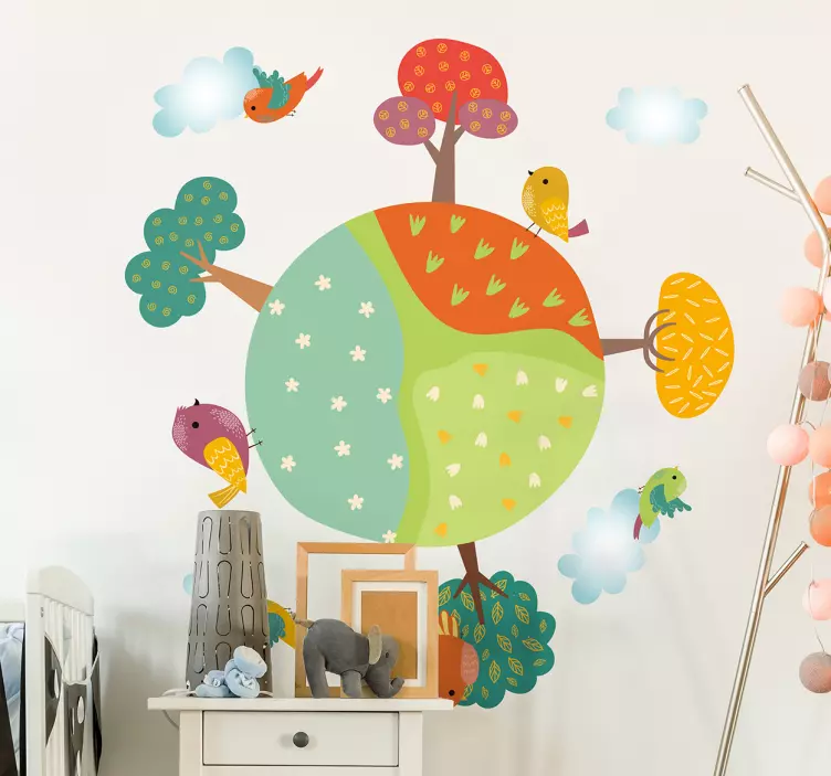 Sticker chambre enfant concept d'arbre coloré - TenStickers