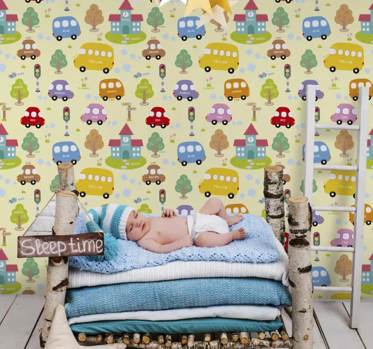 Sticker chambre enfant motif de véhicule fantaisiste - TenStickers