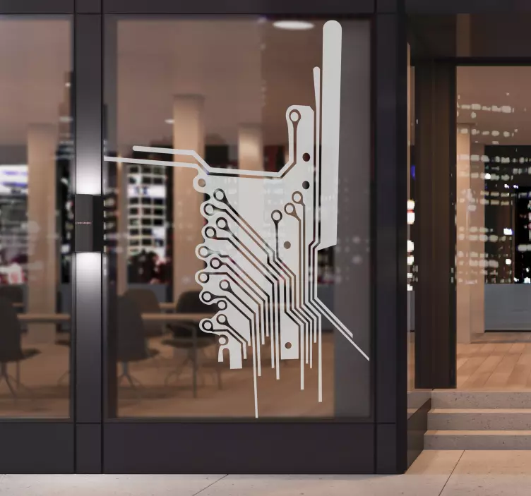 Sticker circuit électronique abstrait - TenStickers