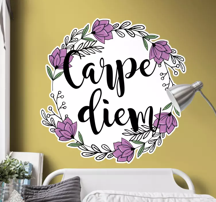 Sticker citation phrase d'inspiration florale - TenStickers