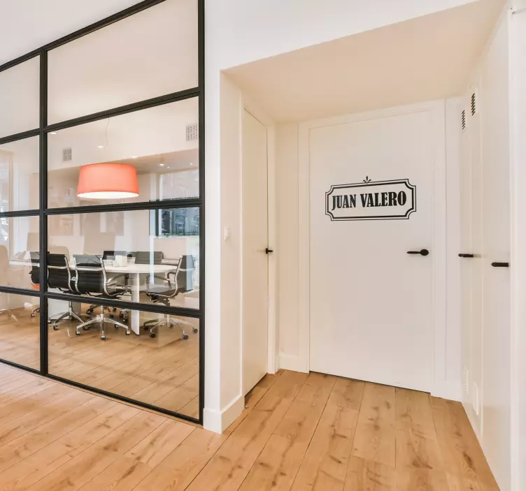 Sticker porte étiquette nom - TenStickers