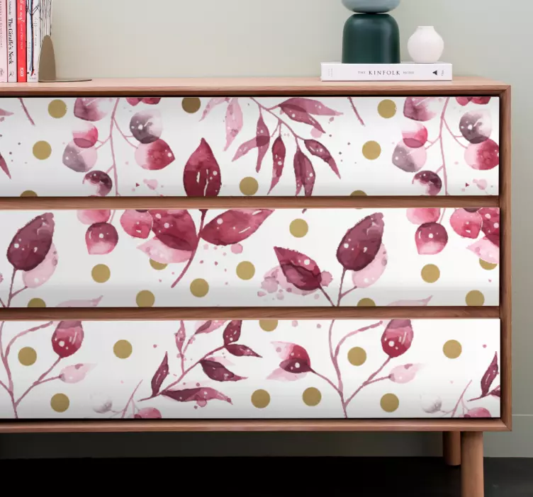 Sticker déco concept de feuille botanique - TenStickers