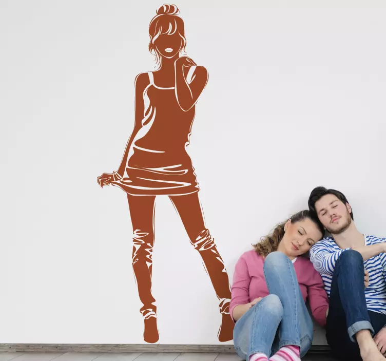 Sticker décoratif illustration cute girl - TenStickers