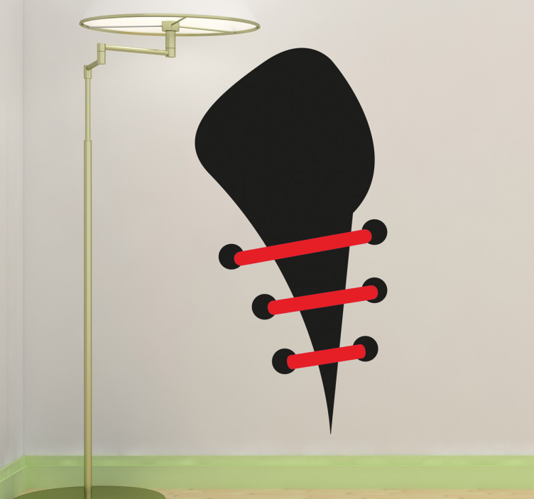 Sticker 3D Dessin Lacets Chaussure - TenStickers