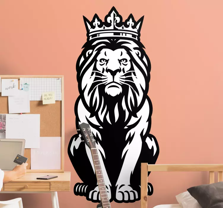 Sticker emblème du lion royal - TenStickers