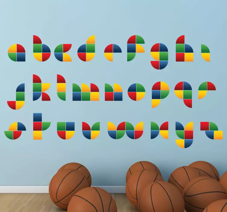 Sticker enfant alphabet pièces - TenStickers