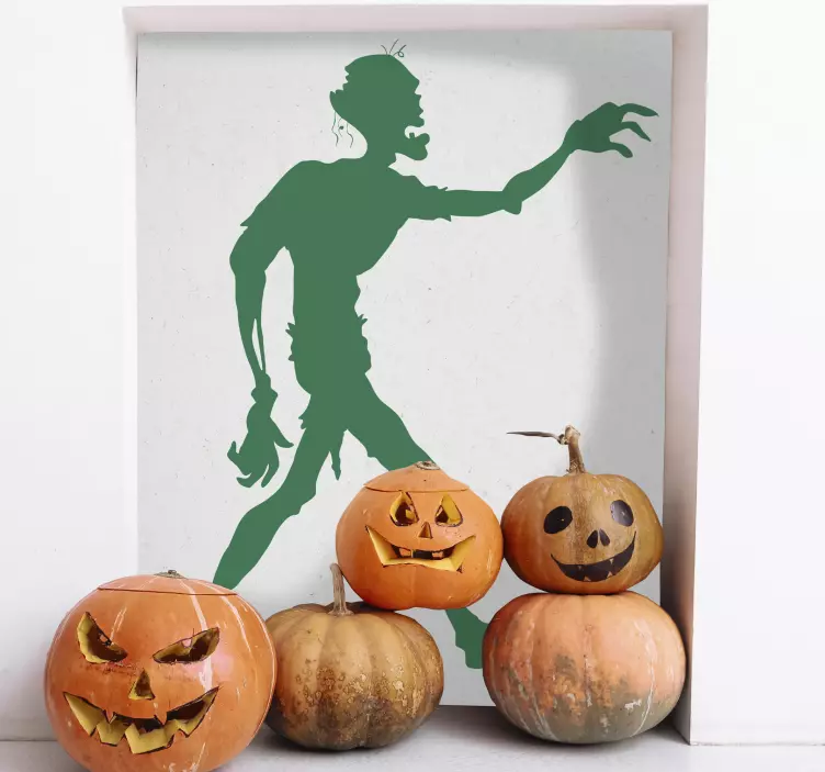 Sticker enfant attention zombie - TenStickers