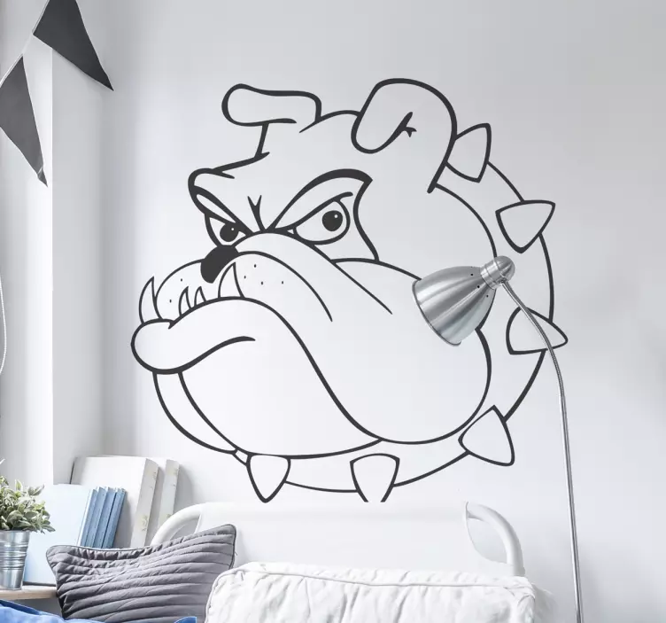 Sticker enfant chien bull dog - TenStickers