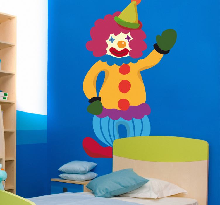 Sticker enfant clown de foire - TenStickers