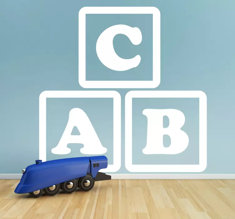 Sticker enfant cubes abc - TenStickers