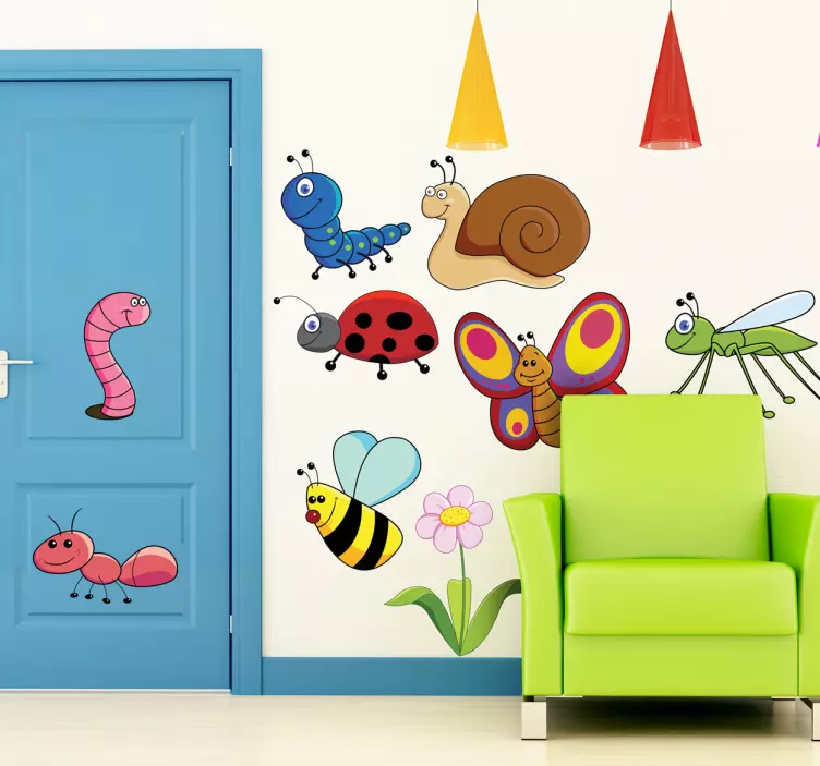 Sticker enfant insectes divers - TenStickers