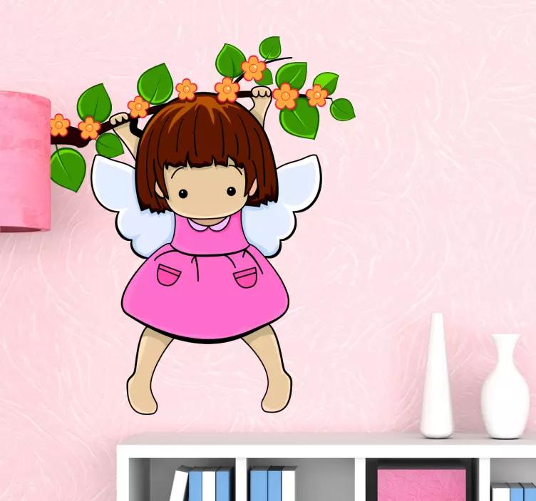 Sticker enfant petit ange suspendu - TenStickers