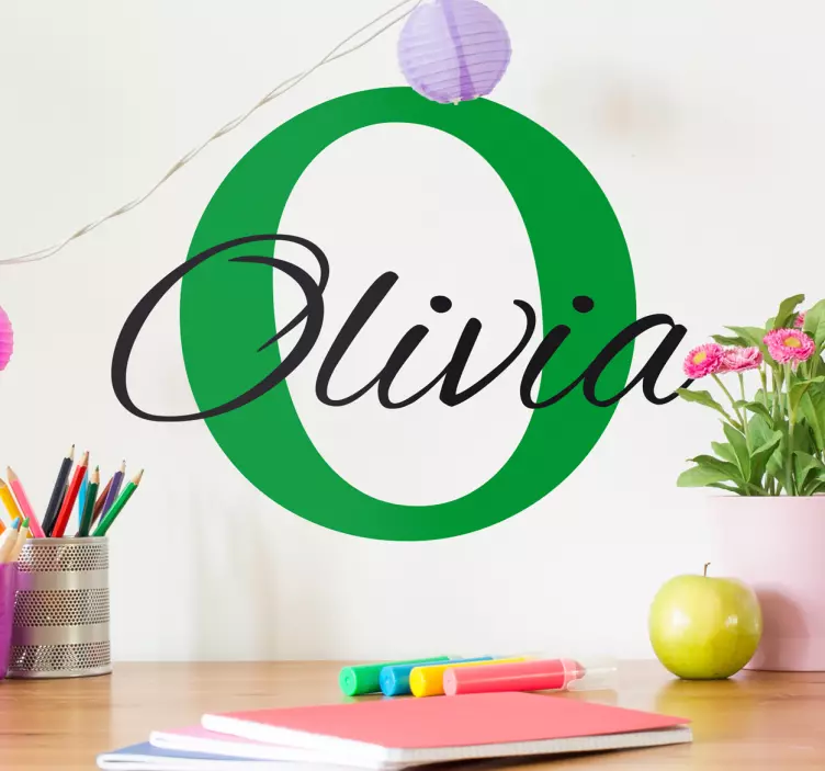 Sticker enfant prénom initial - TenStickers