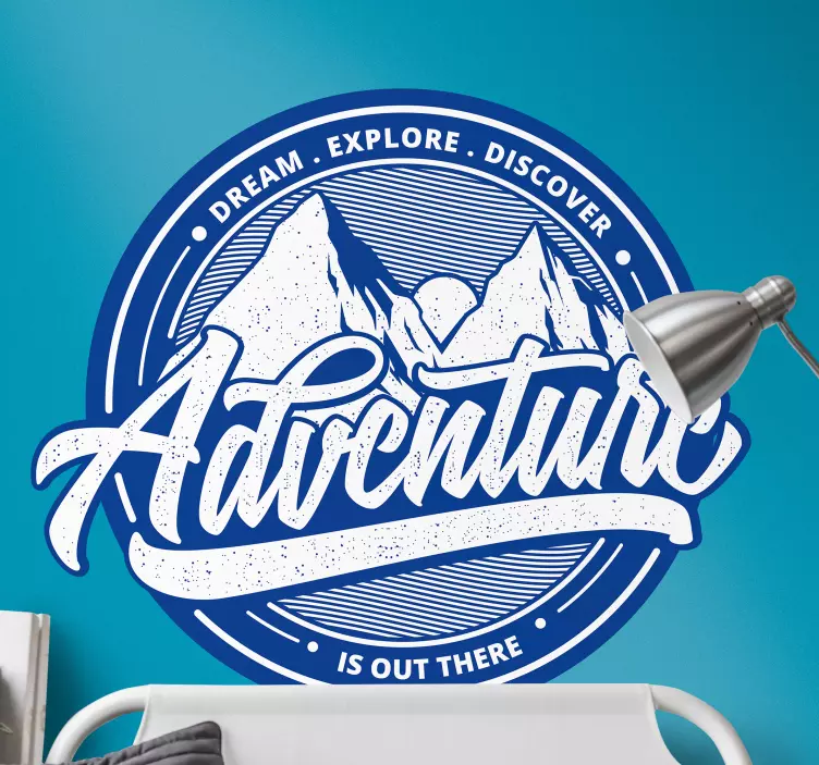 Sticker événement graphique de montagnes d'aventure - TenStickers