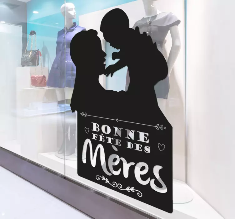 Sticker fête des mères silhouettes - TenStickers