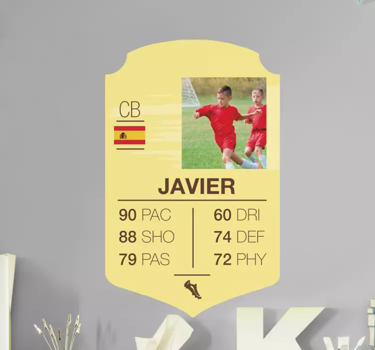 Sticker foot statistiques de joueur personnalisées - TenStickers