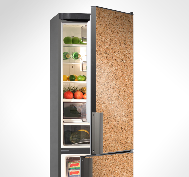 Sticker frigo effet de texture liège - TenStickers