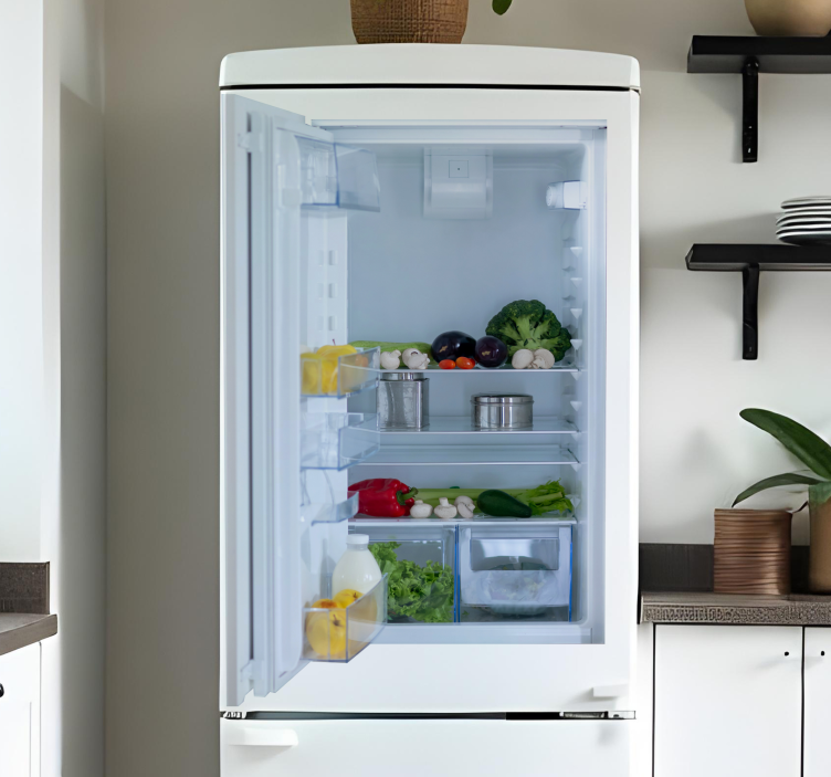 Sticker frigo portes ouvertes - TenStickers