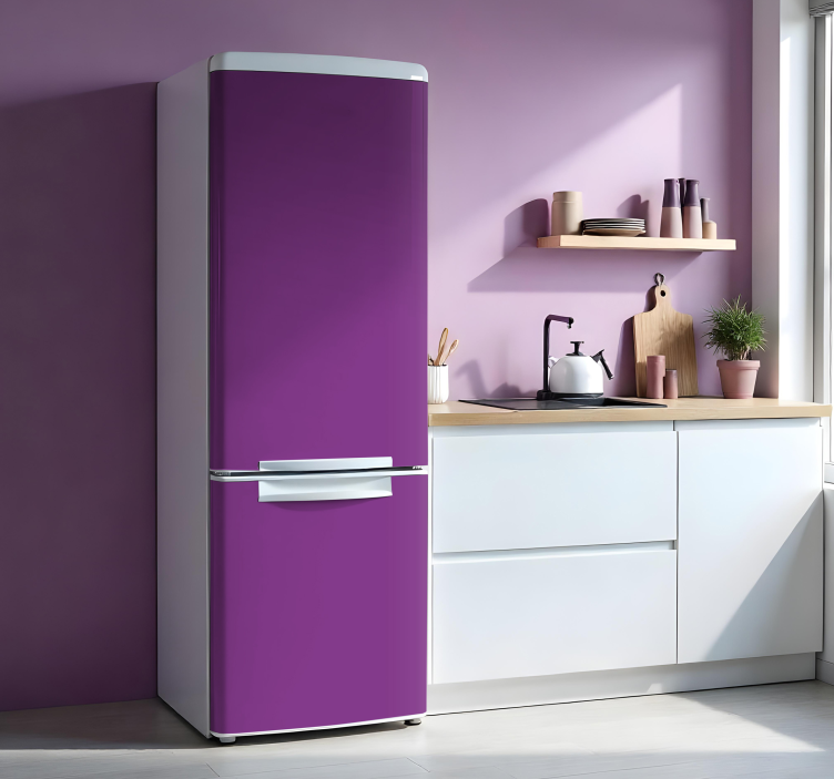Sticker frigo violet complet - TenStickers