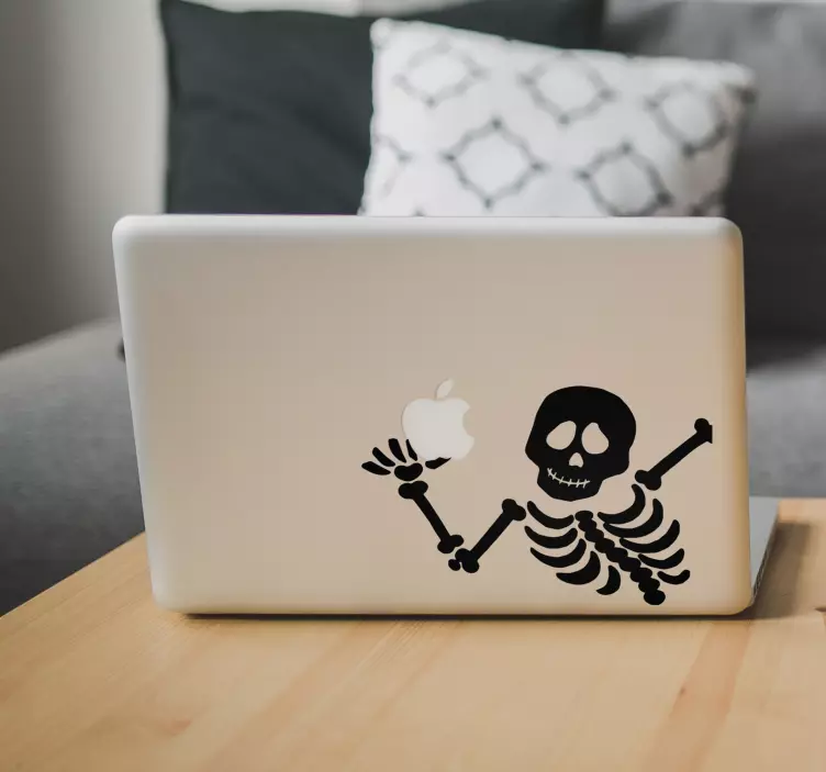 Sticker Halloween Squellette MacBook - TenStickers